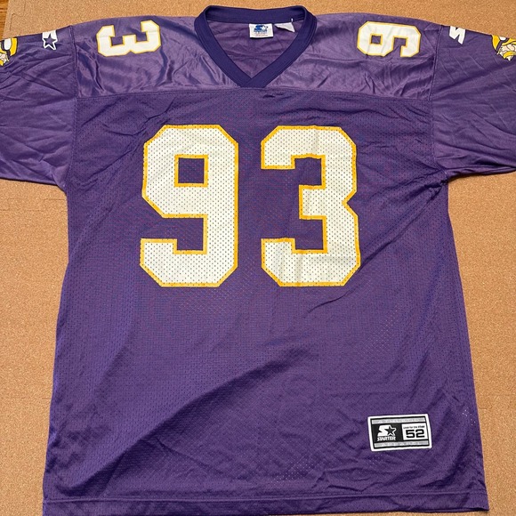 STARTER Other - Minnesota Vikings Starter Jersey Mens 52 XL Purple John Randle 93 Vintage‎ 1995